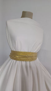 Material elastic usor pufos IVORY ELA1128